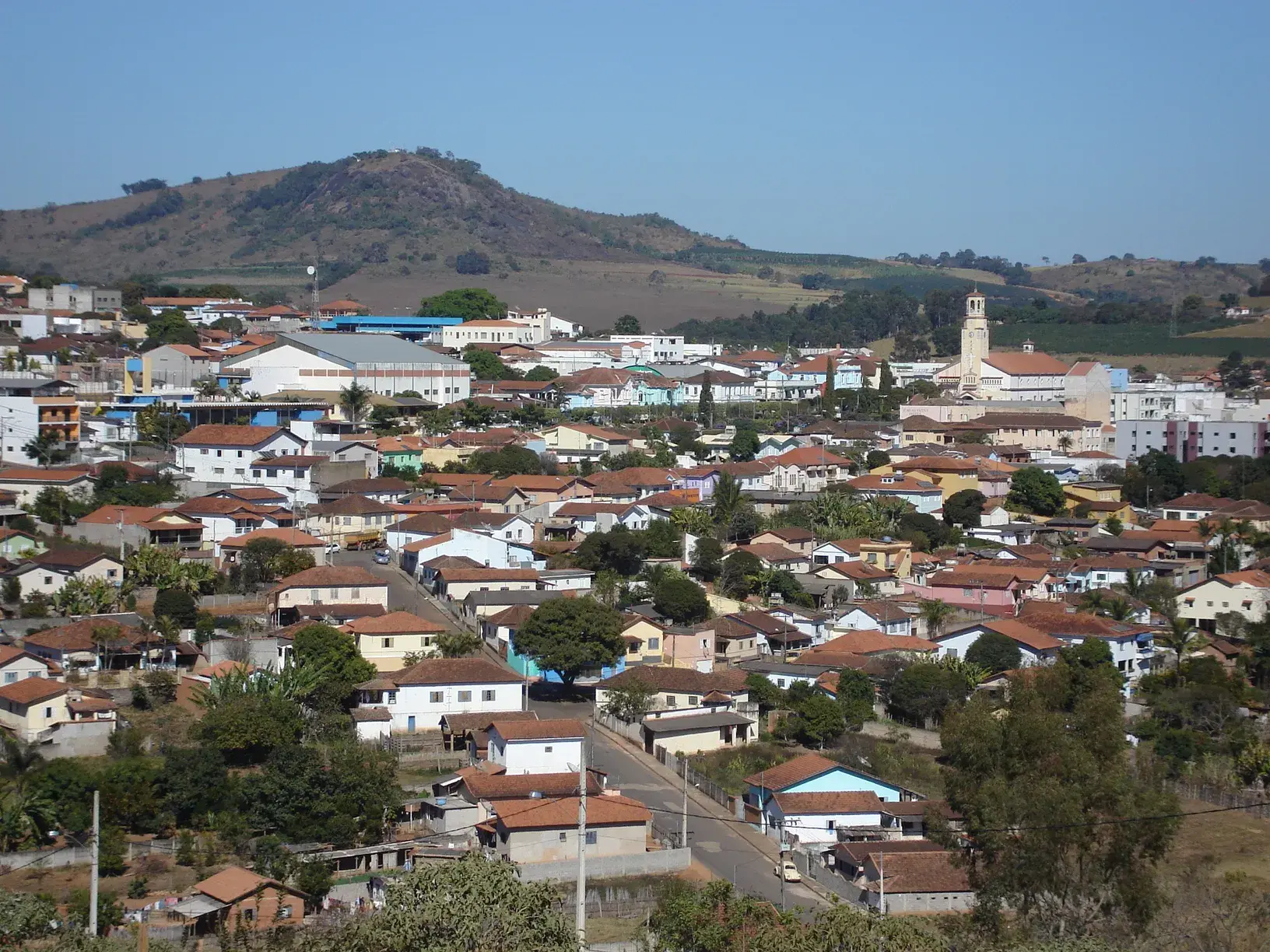 Vista da cidade de Paraguaçu, Minas Gerais