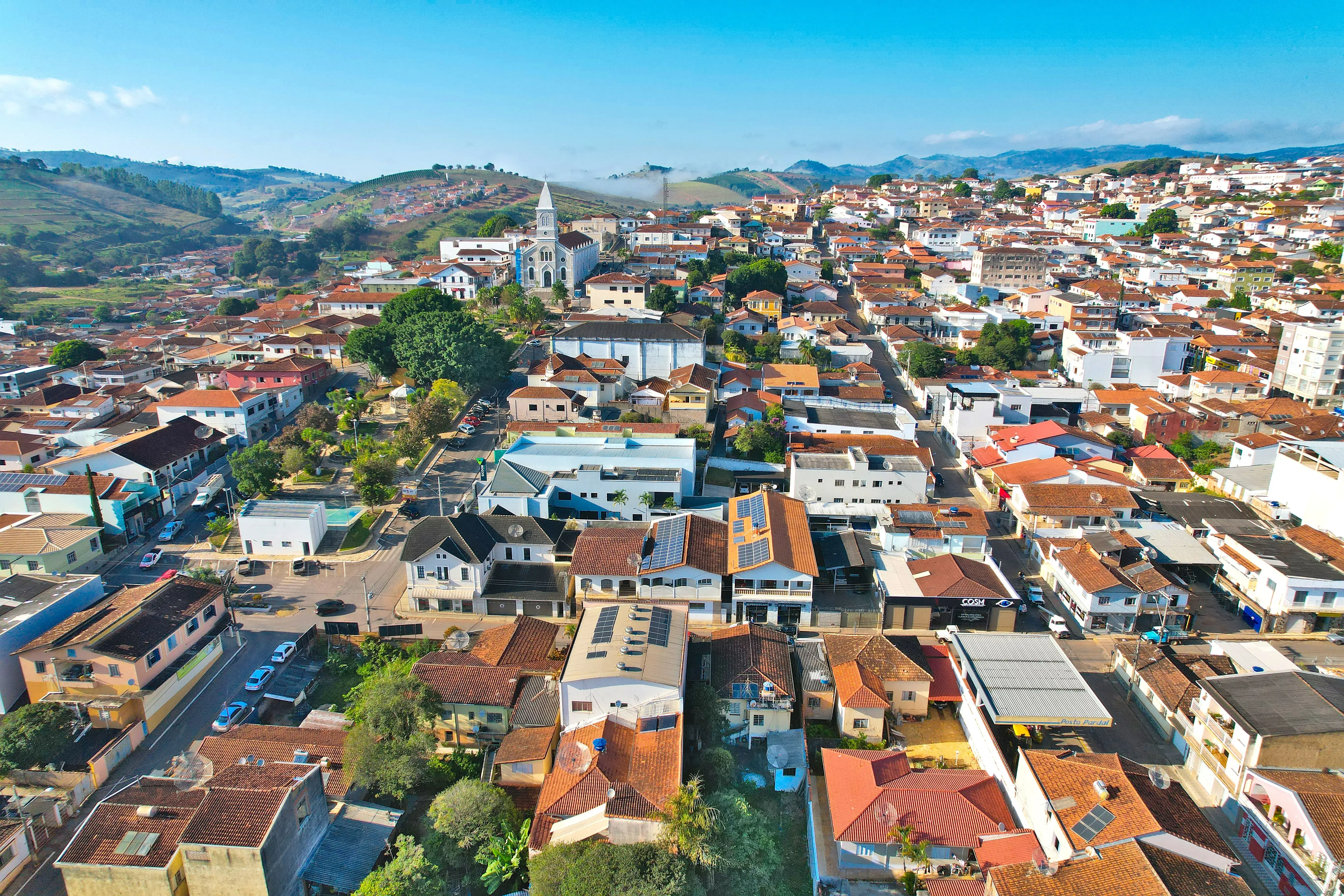 Vista da cidade de Poço Fundo, Minas Gerais