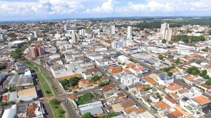 Vista da cidade de Araguari, Minas Gerais