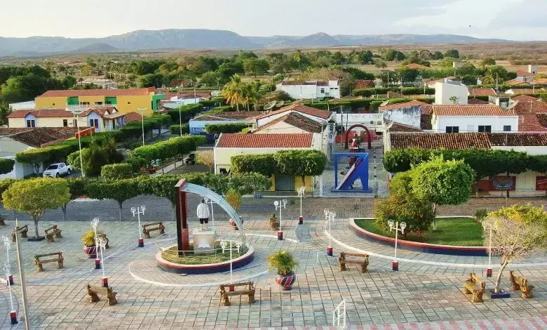 Vista da cidade de Poço de José de Moura, Paraíba
