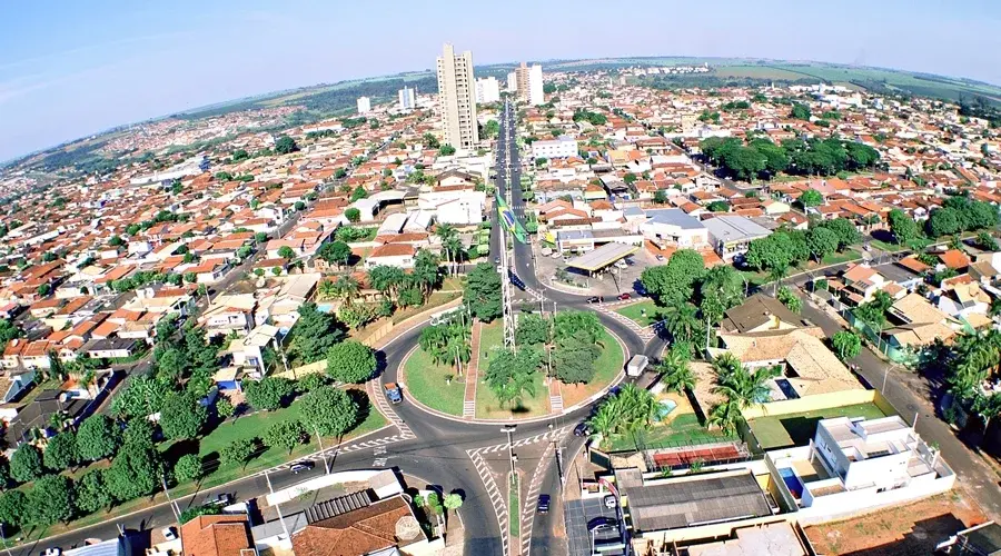 Vista da cidade de Bebedouro, São Paulo