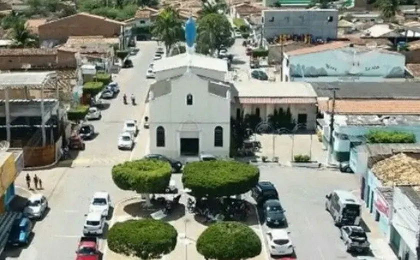 Vista da cidade de Craíbas, Alagoas