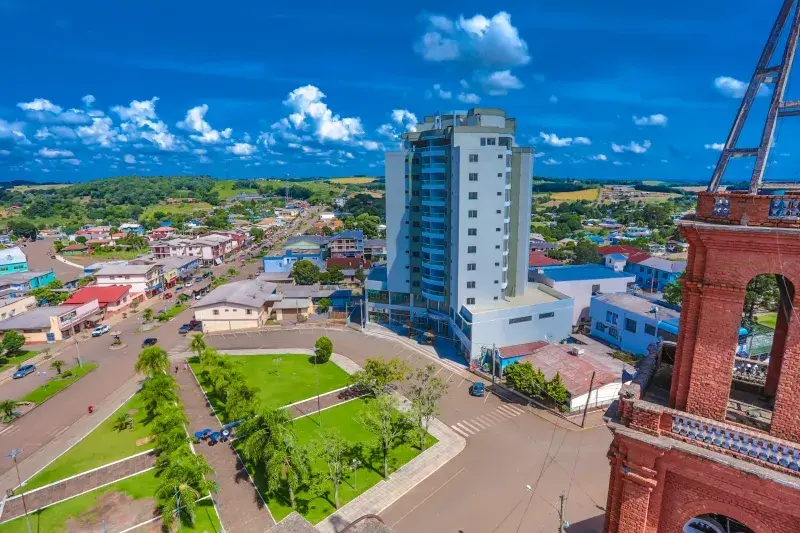 Vista da cidade de Machadinho, Rio Grande do Sul