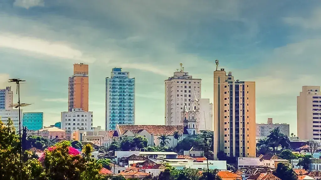 Vista da cidade de Lins, São Paulo