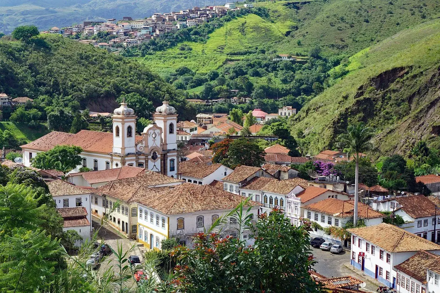 Vista da cidade de Santa Cruz do Escalvado, Minas Gerais