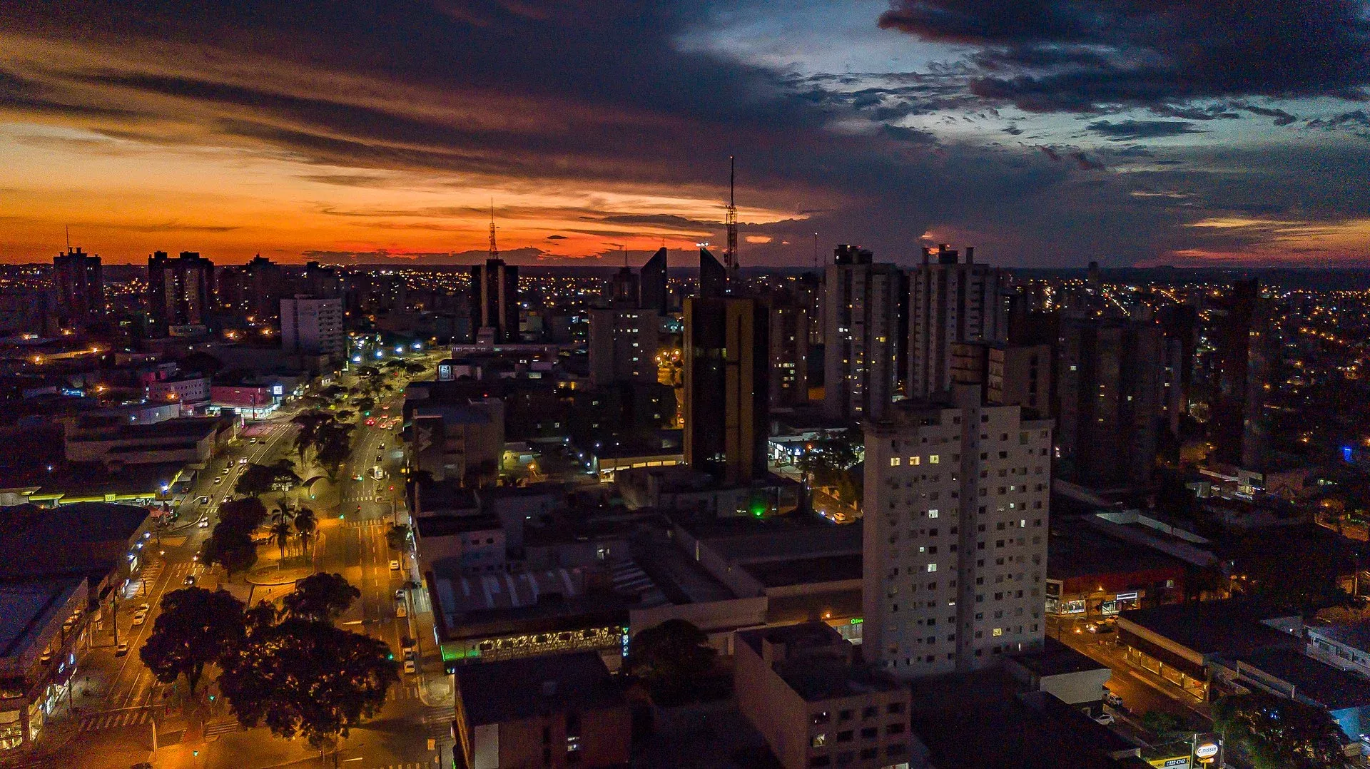 Vista da cidade de Cascavel, Paraná