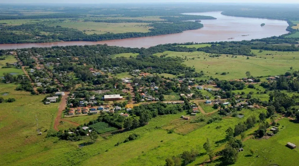 Vista da cidade de Garruchos, Rio Grande do Sul