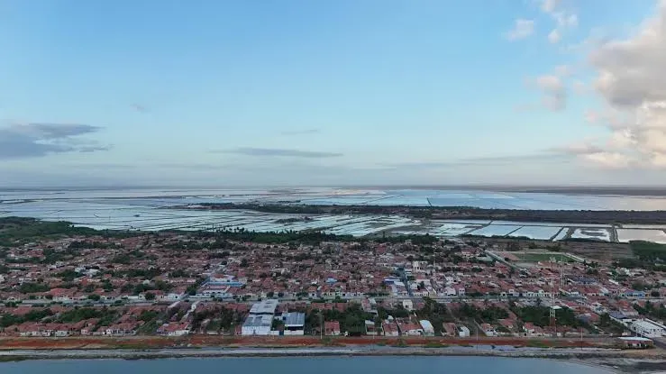 Vista da cidade de Grossos, Rio Grande do Norte