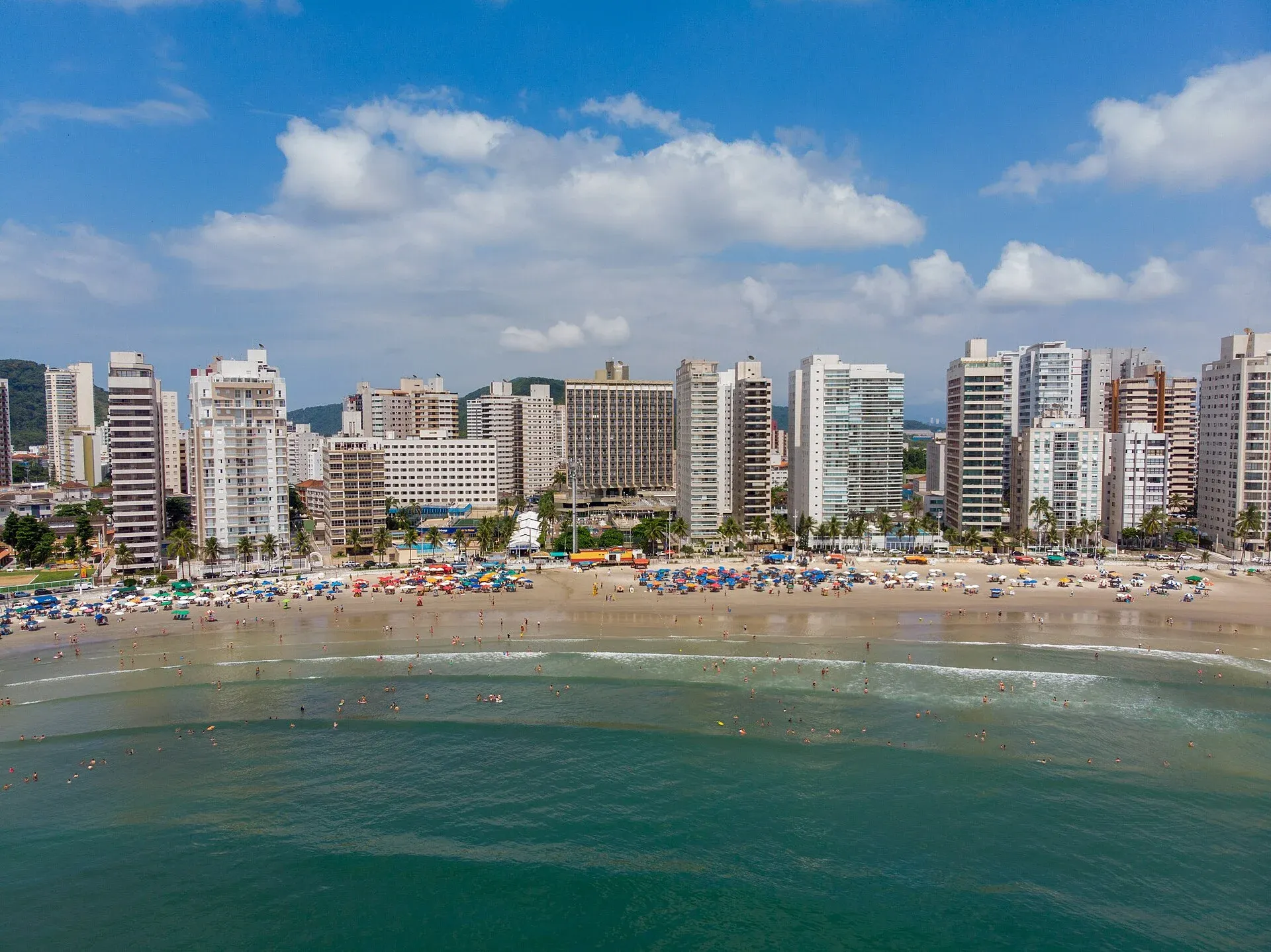 Vista da cidade de Guarujá, São Paulo