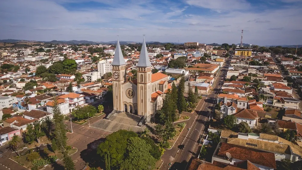 Vista da cidade de Guaxupé, Minas Gerais