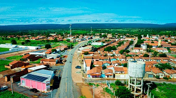 Vista da cidade de Itaguaçu da Bahia, Bahia