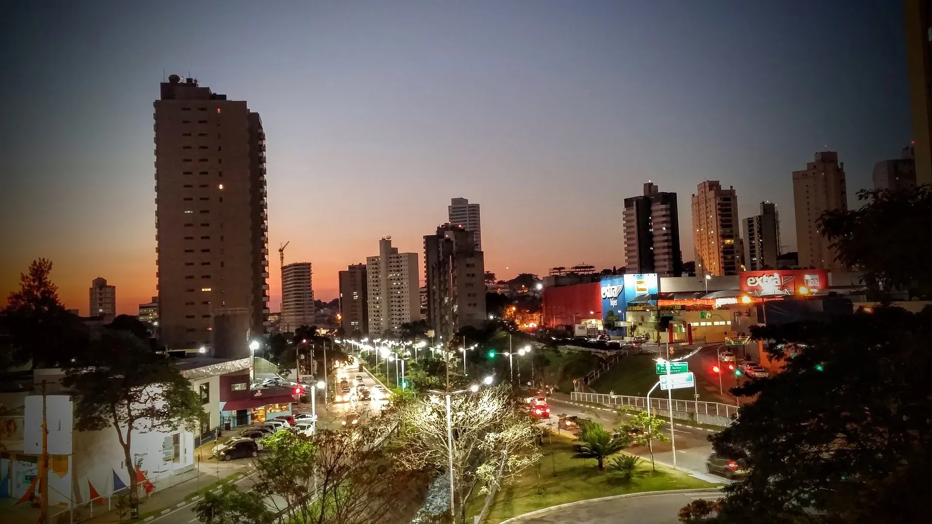 Vista da cidade de Jundiaí, São Paulo