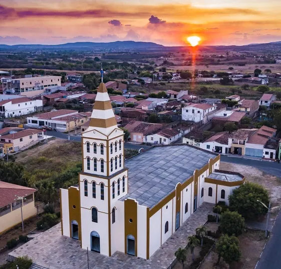 Vista da cidade de Milhã, Ceará