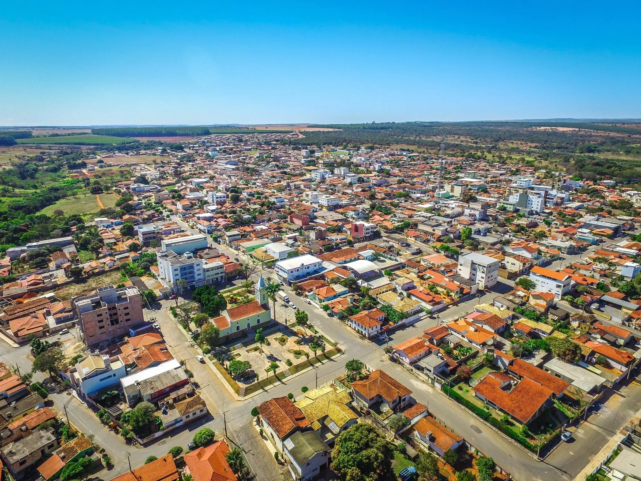 Vista da cidade de Moema, Minas Gerais