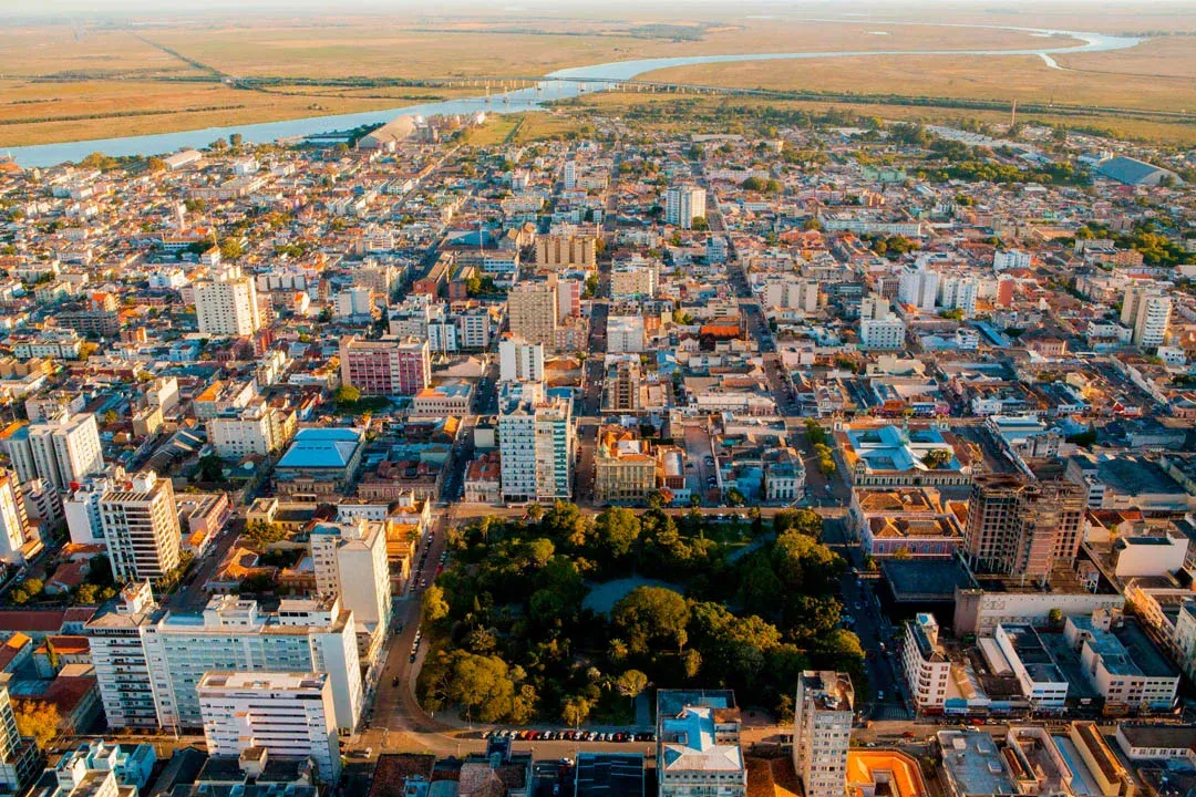 Vista da cidade de Pelotas, Rio Grande do Sul