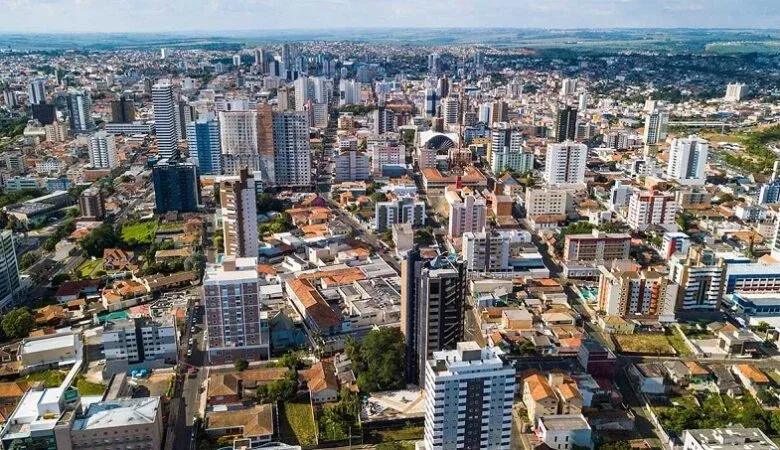 Vista da cidade de Ponta Grossa, Paraná