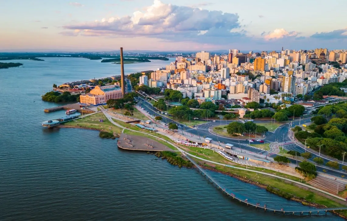 Vista da cidade de Porto Alegre, Rio Grande do Sul