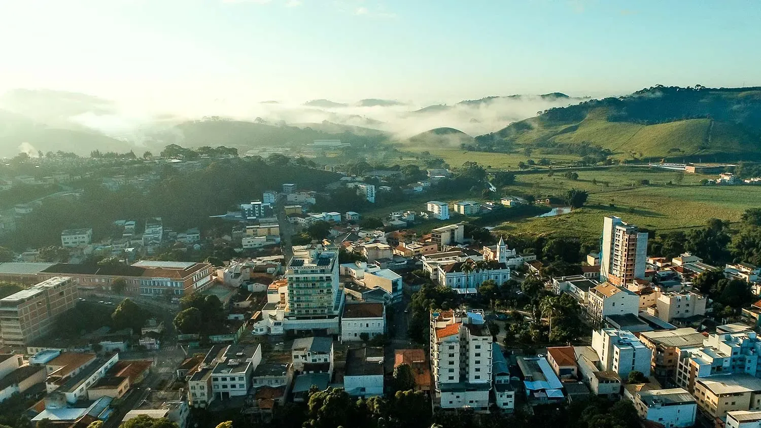 Vista da cidade de Rio Pomba, Minas Gerais