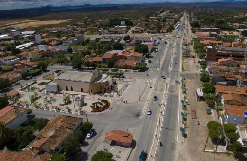 Vista da cidade de Varjota, Ceará