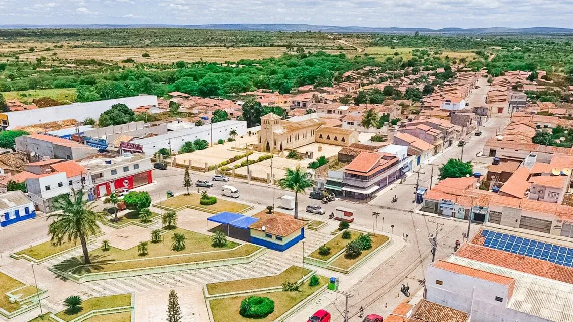 Vista da cidade de Várzea Nova, Bahia